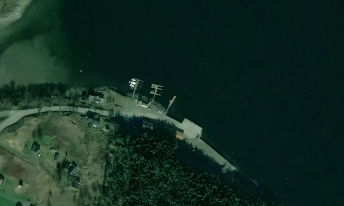 Satelite image of Tvervik Gjestebrygge