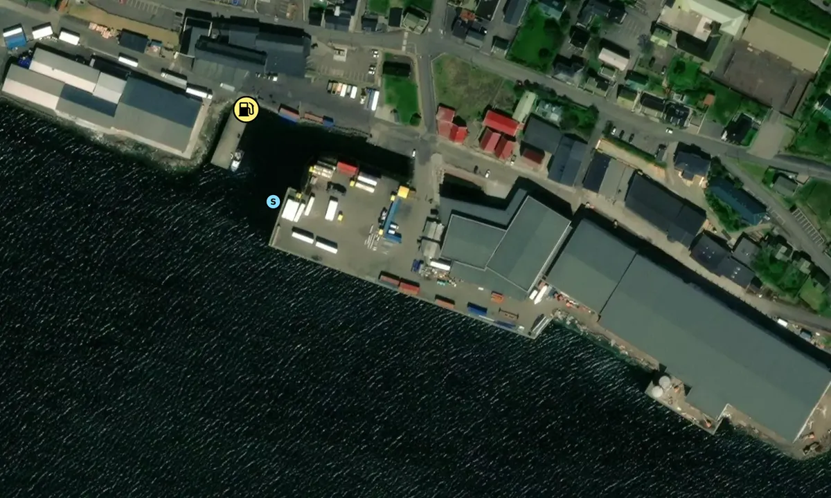 Satelite image of Tvøroyri Harbour