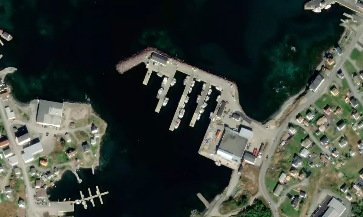 Satelite image of Twillingate Municipal Wharf