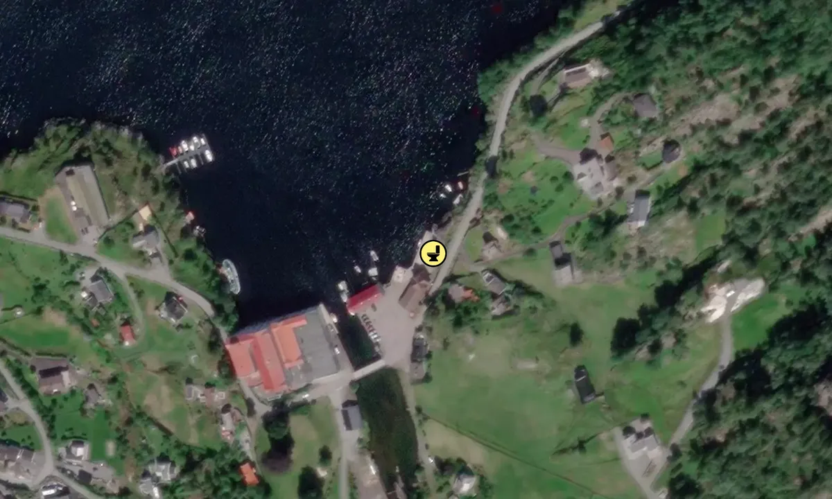 Satelite image of Tysse dampskipskai - Tyssebotnen