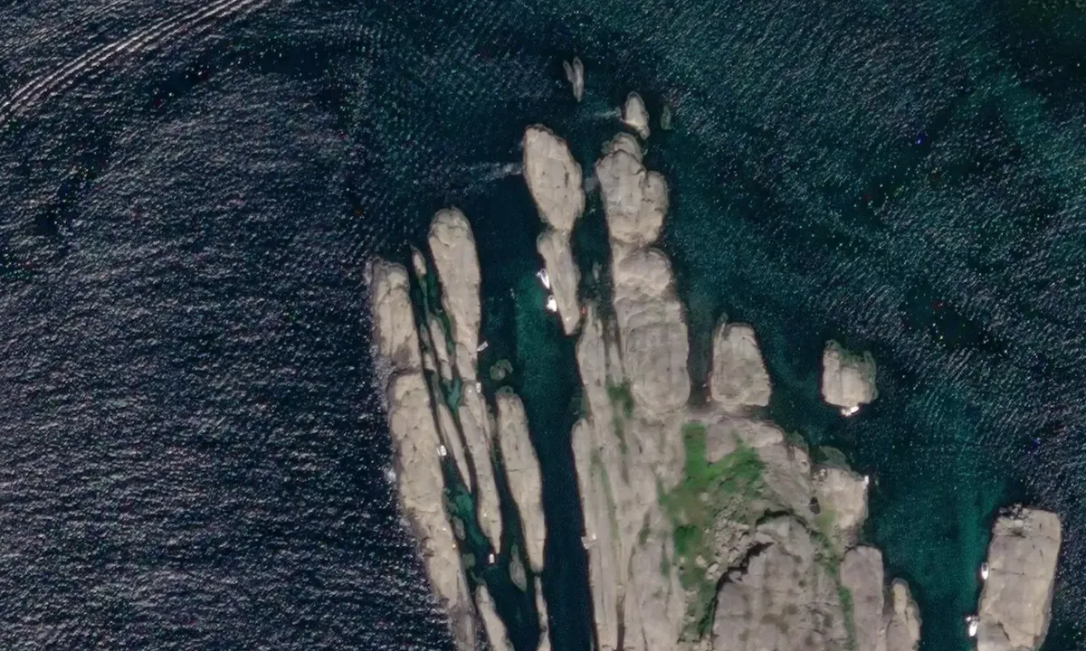 Satelite image of Uleholmene og kløvningen