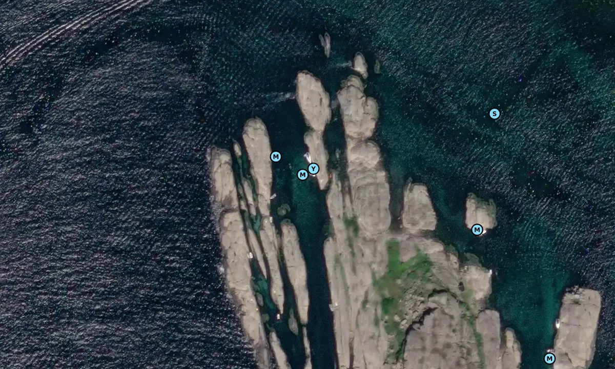 Satelite image of Uleholmene og kløvningen