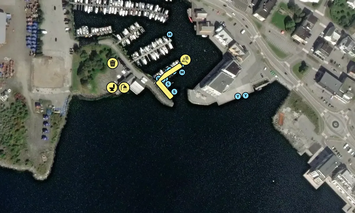 Satelite image of Ulsteinvik Gjestebryggje