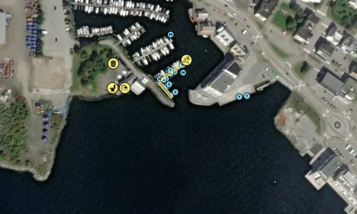 Satelite image of Ulsteinvik Gjestebryggje