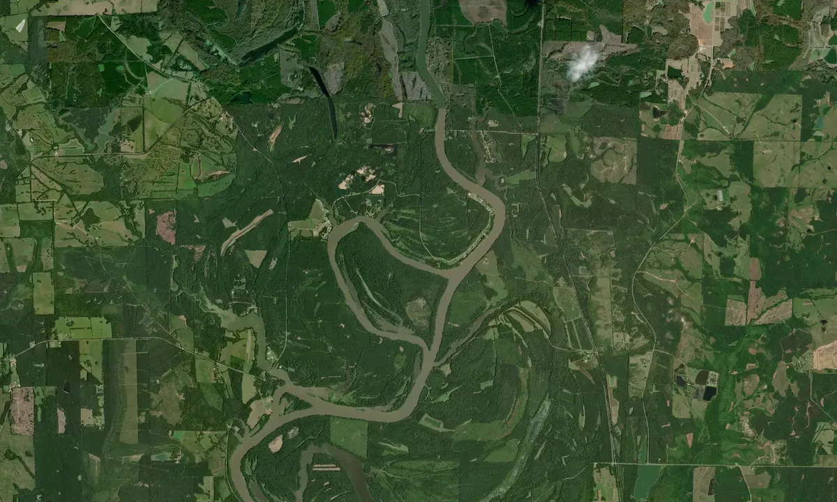 Flyfoto av Upper Cooks Bend Cut-off