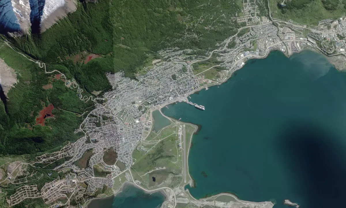 Flyfoto av Ushuaia City