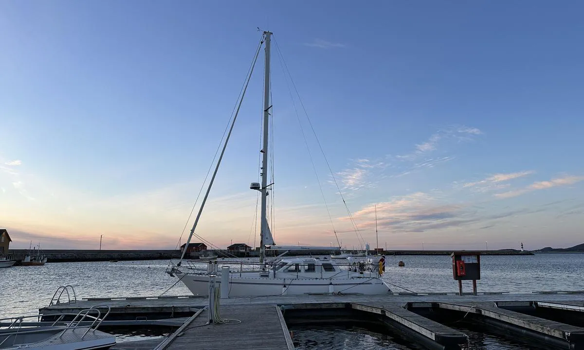 Uthaug: Gjestebrygge, med utsikt mot storhavet