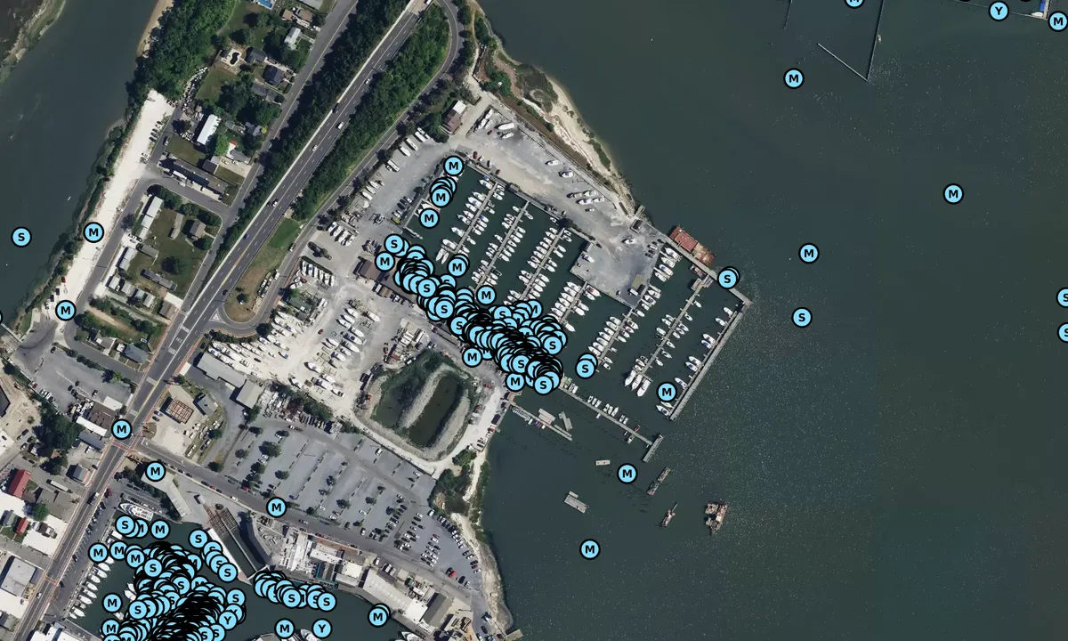 Satelite image of Utsch's Marina - Lower Township