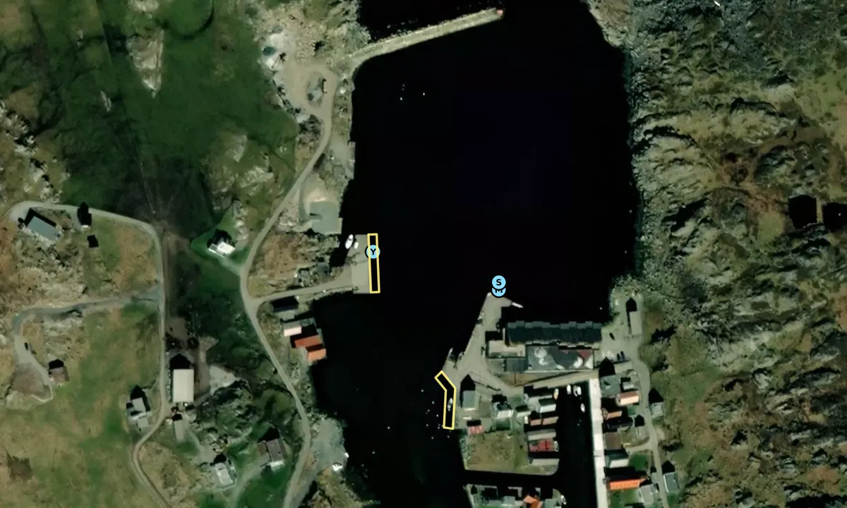 Satelite image of Utsira - Nordvikvågen