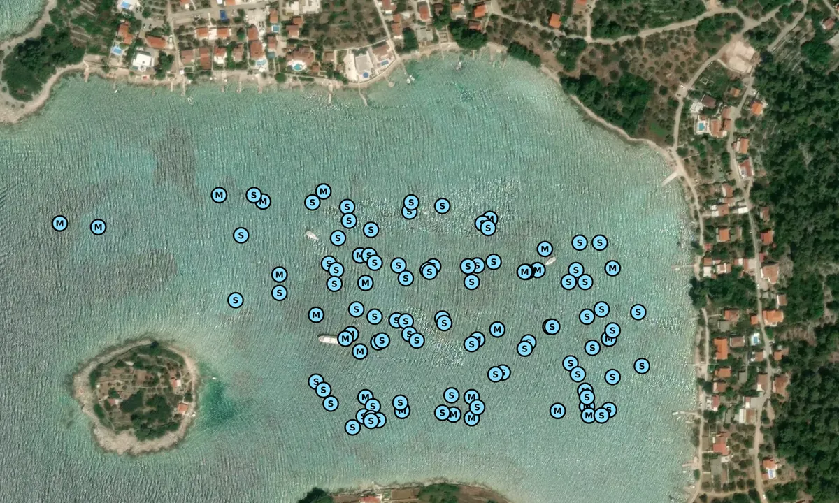 Satelite image of Uvala Gradina