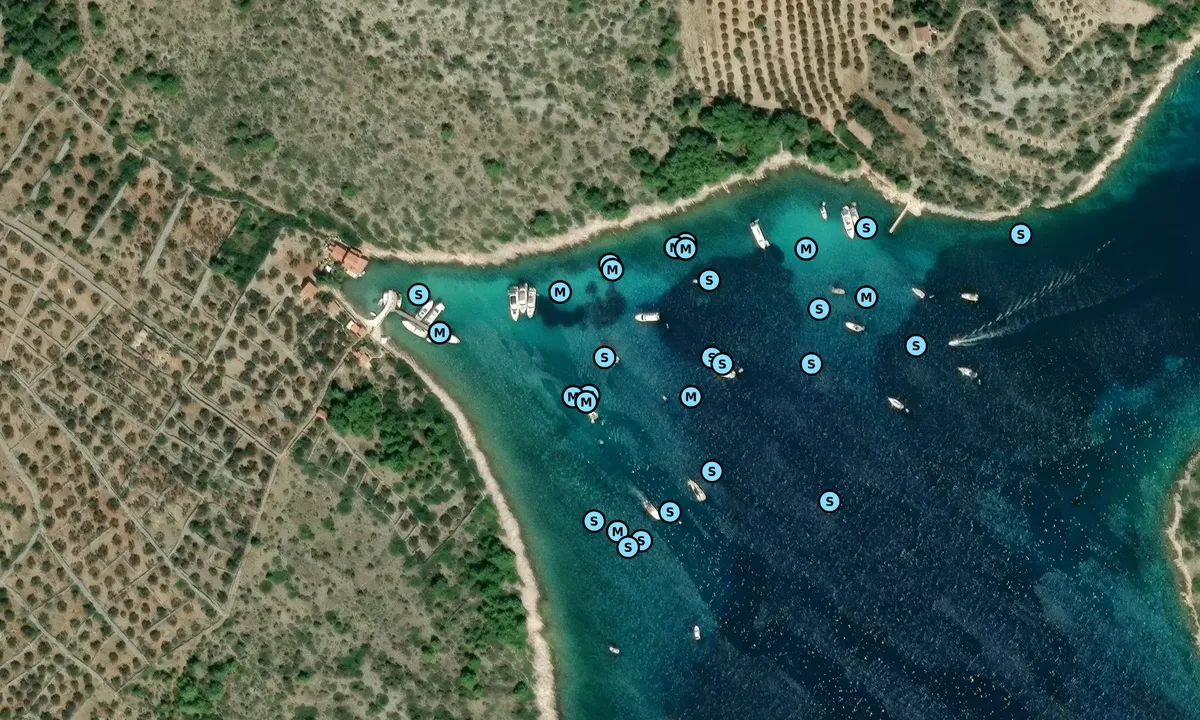 Satelite image of Uvala Hiljaca