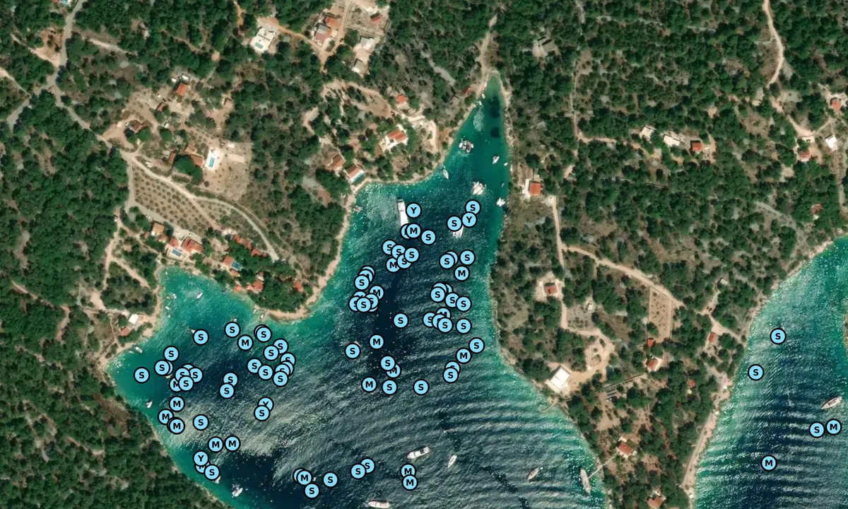 Satelite image of Uvala Lučice - North