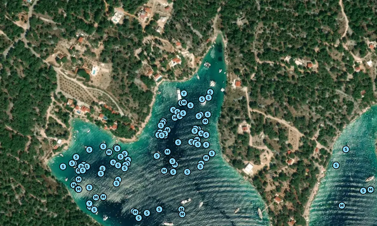 Satelite image of Uvala Lučice - North