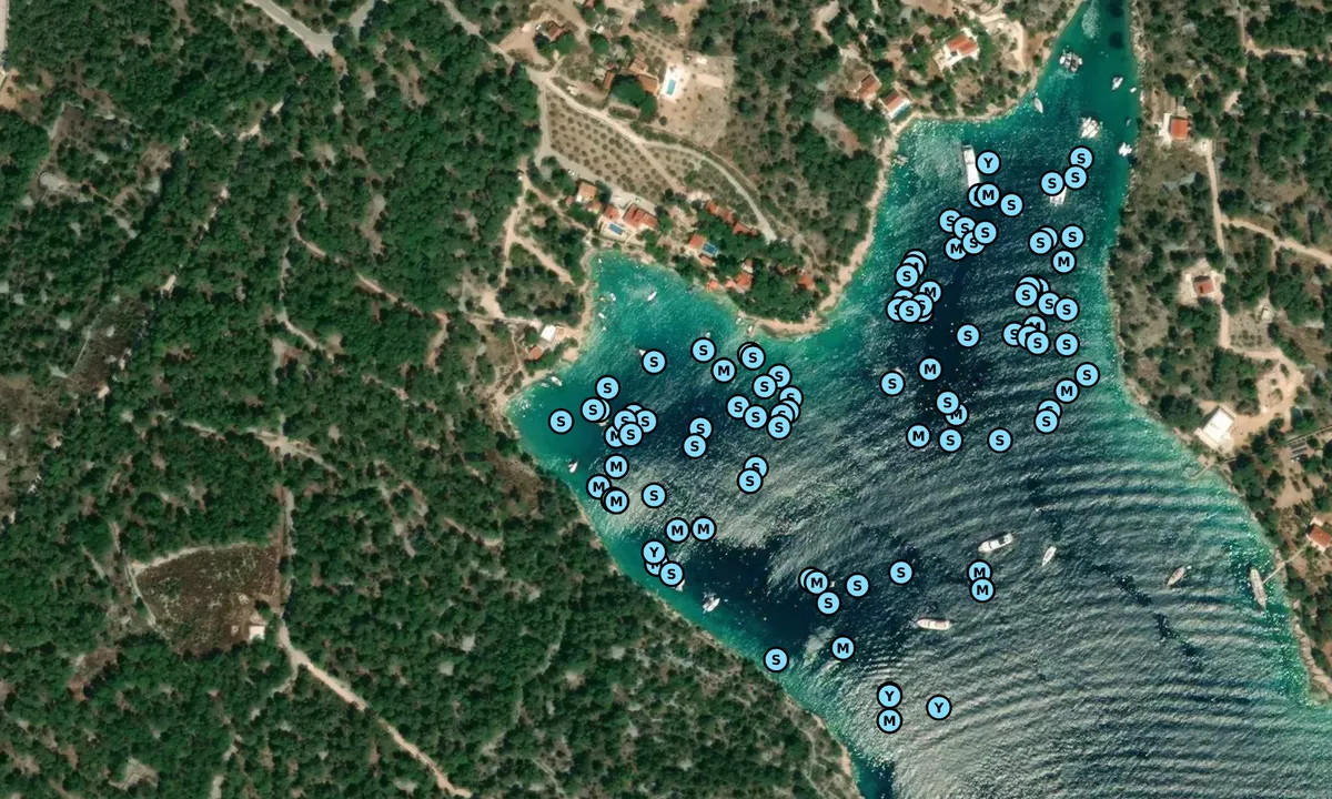 Satelite image of Uvala Lučice - West