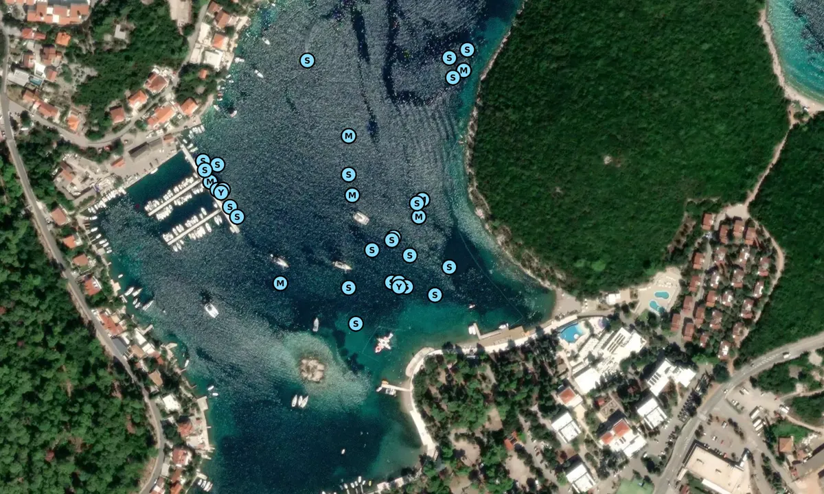 Satelite image of Uvala Luka - Korcula