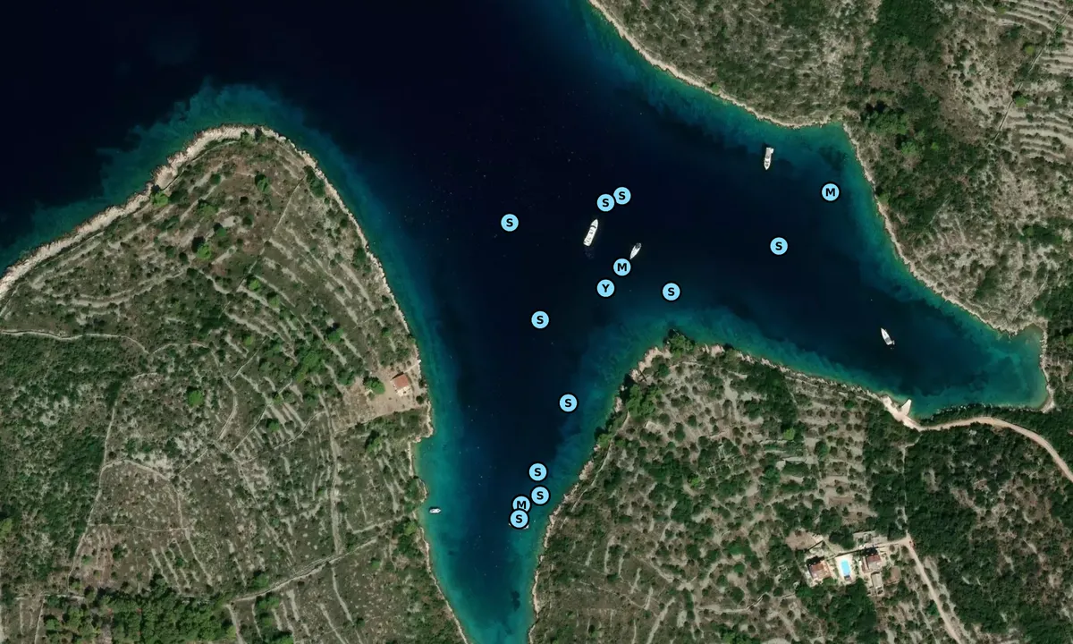 Satelite image of Uvala Mala Luka