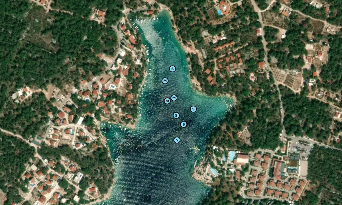 Satelite image of Uvala Osibova