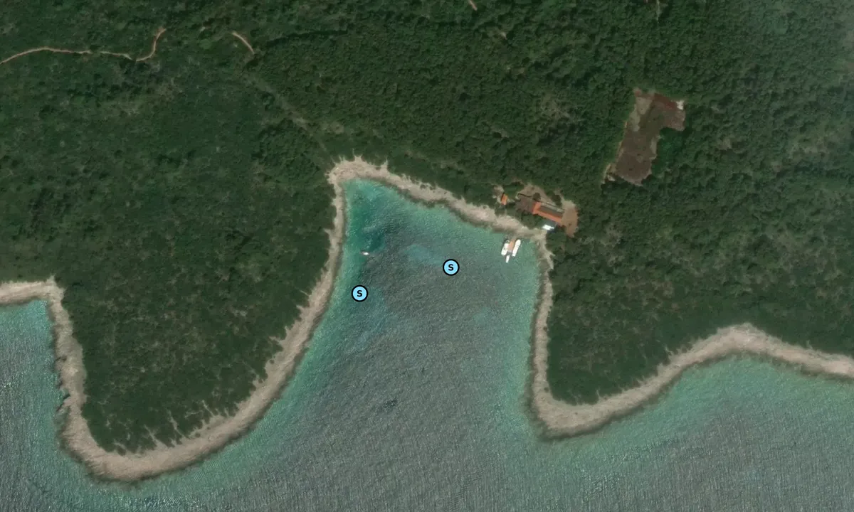 Satelite image of Uvala Perna
