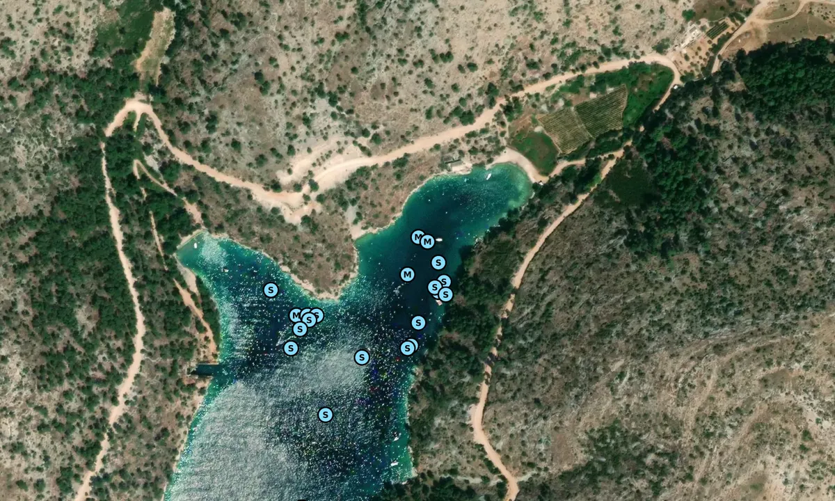 Satelite image of Uvala Smrka