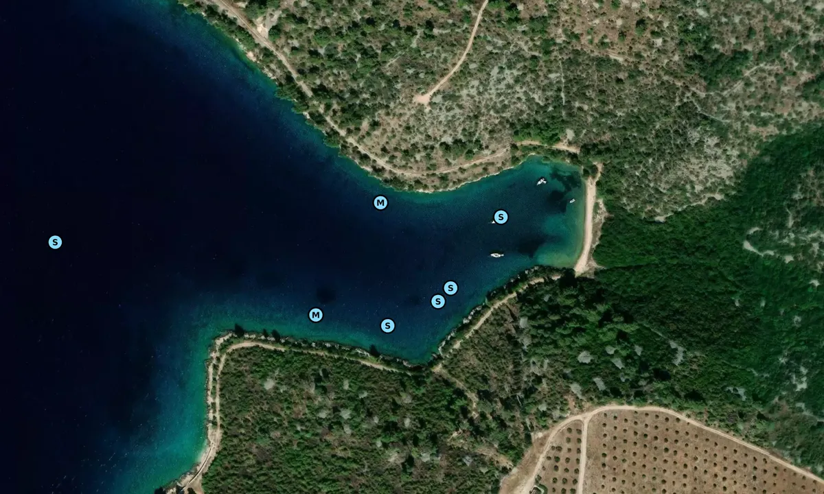 Satelite image of Uvala Stiniva