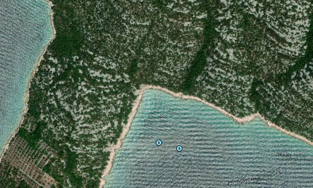 Satelite image of Uvala Ubinus - Tribunj
