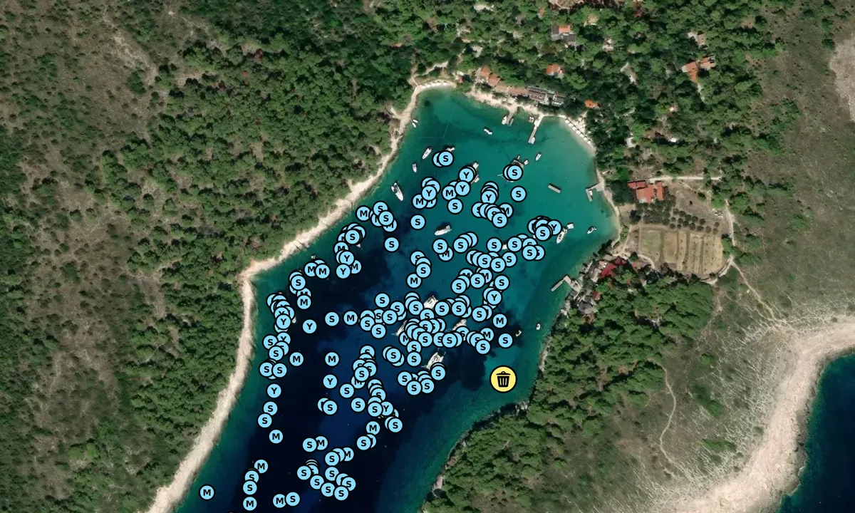 Satelite image of Uvala Vinogradisce