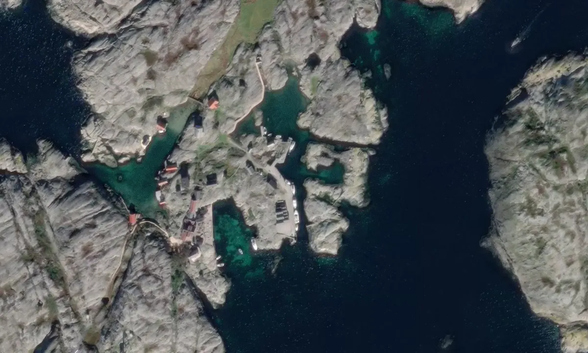 Väderöarnas Gästhamn: Flyfoto av Väderöerna Gjestehavn