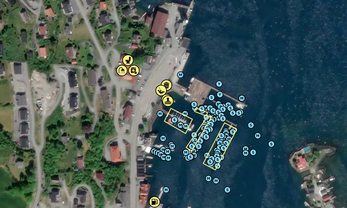 Satelite image of Våge Gjestehavn