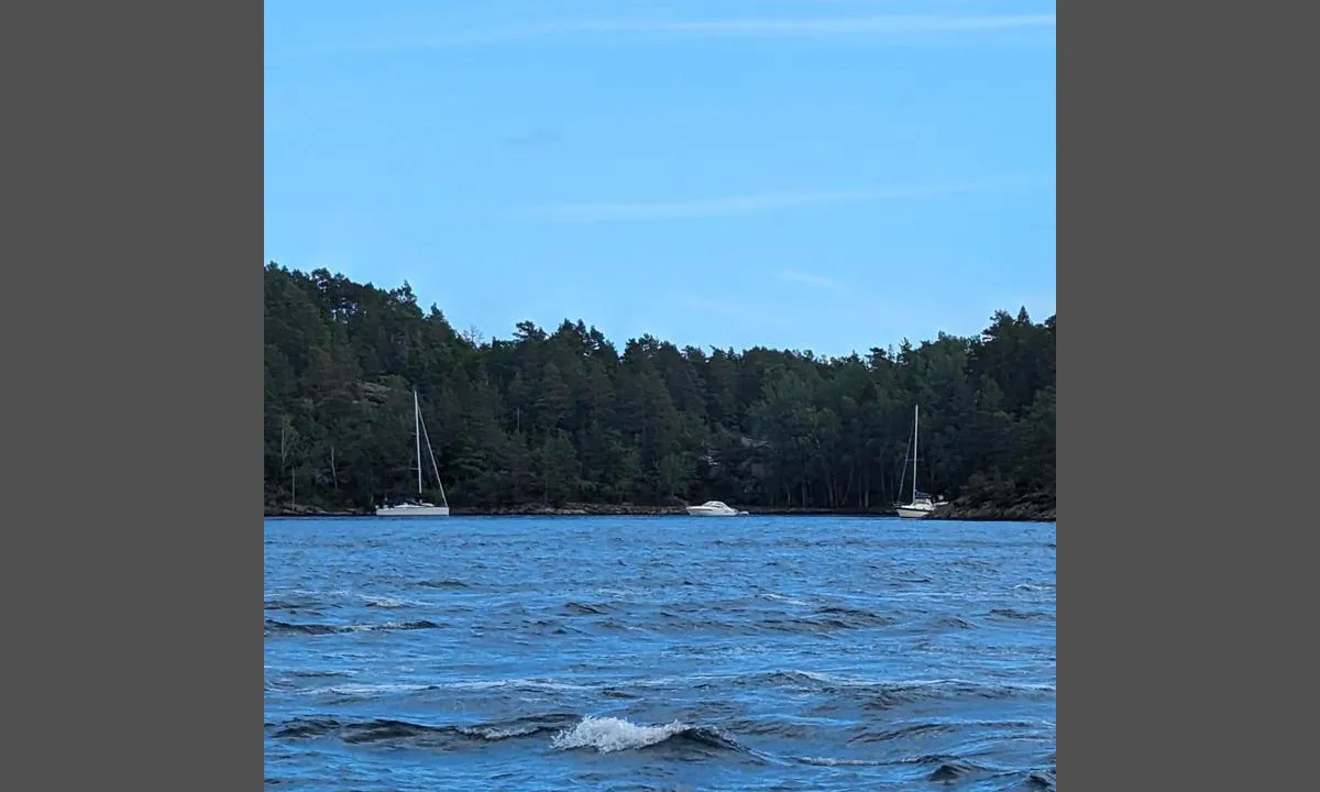 Vågsvika: Boats observed moored to land and perhaps anchored.