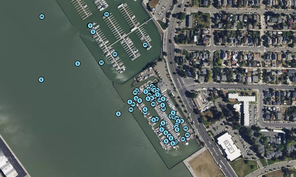 Satelite image of Vallejo Yacht Club