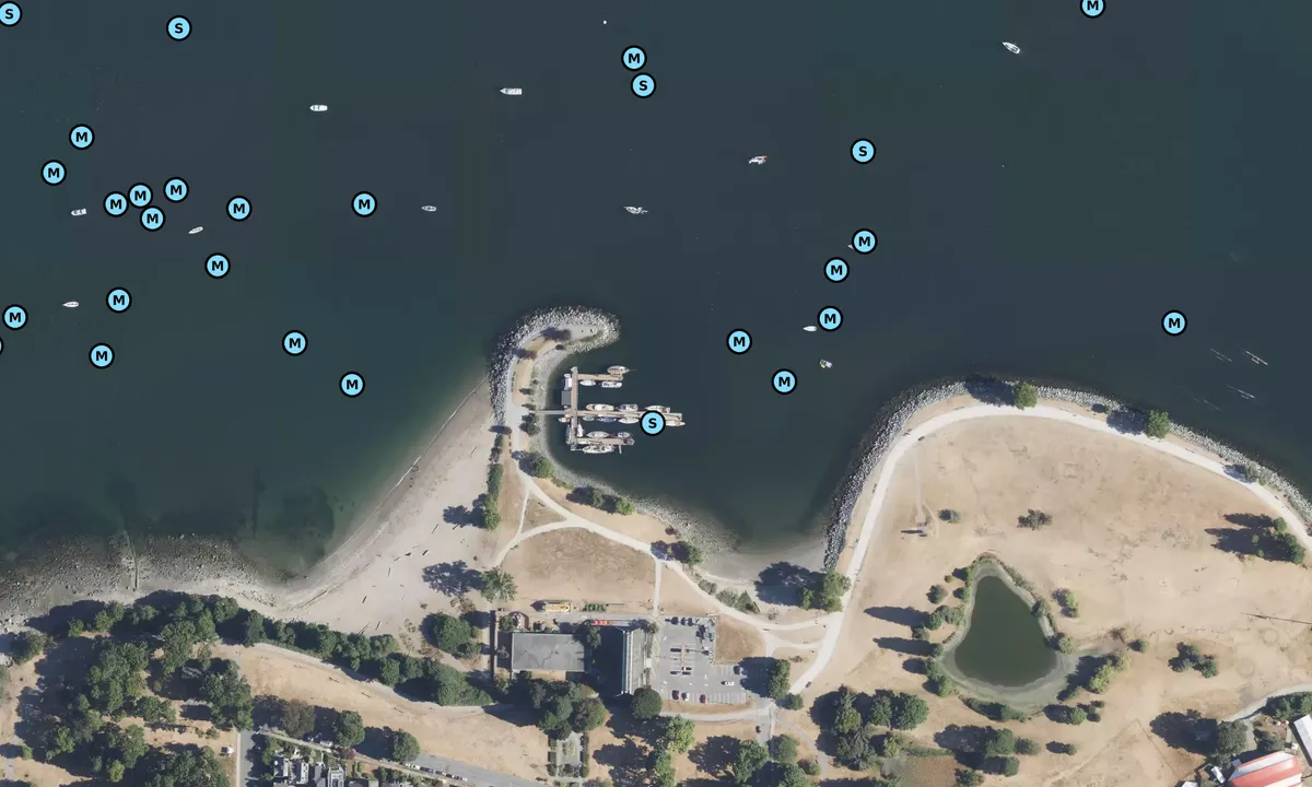 Satelite image of Vancouver Maritime Museum
