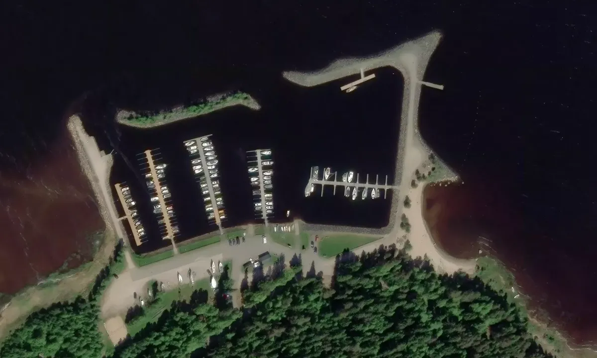 Satelite image of Varjakka Harbor