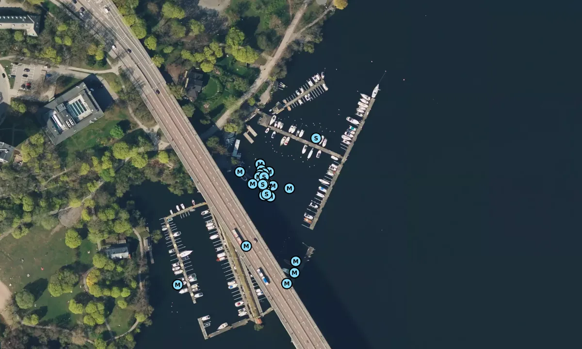 Satelite image of Västerbrohamnen Gästhamn