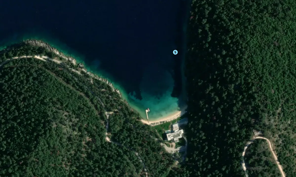 Satelite image of Vathi Beach - Chrisi Ammoudia