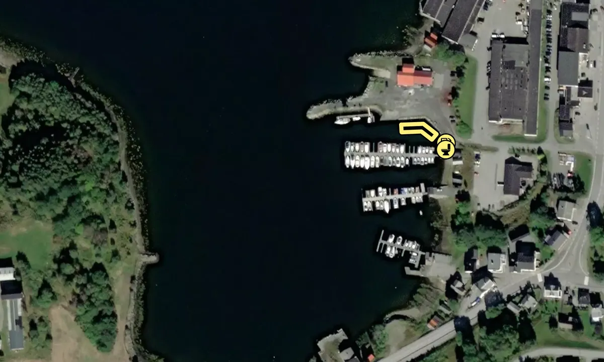 Satelite image of Vatne Småbåthavn