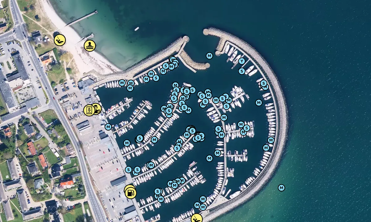 Satelite image of Vedbæk Havn