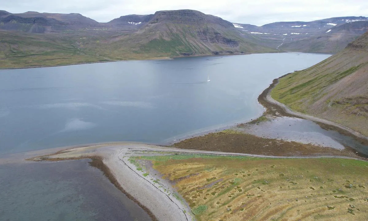 Veiðileysufjörður (upper reaches): Photo du mouillage A.