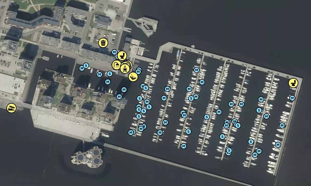 Satelite image of Vejle Lystbådehavn