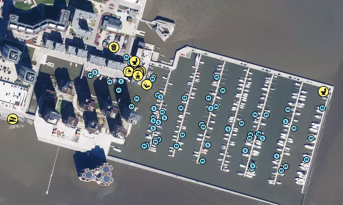 Satelite image of Vejle Lystbådehavn