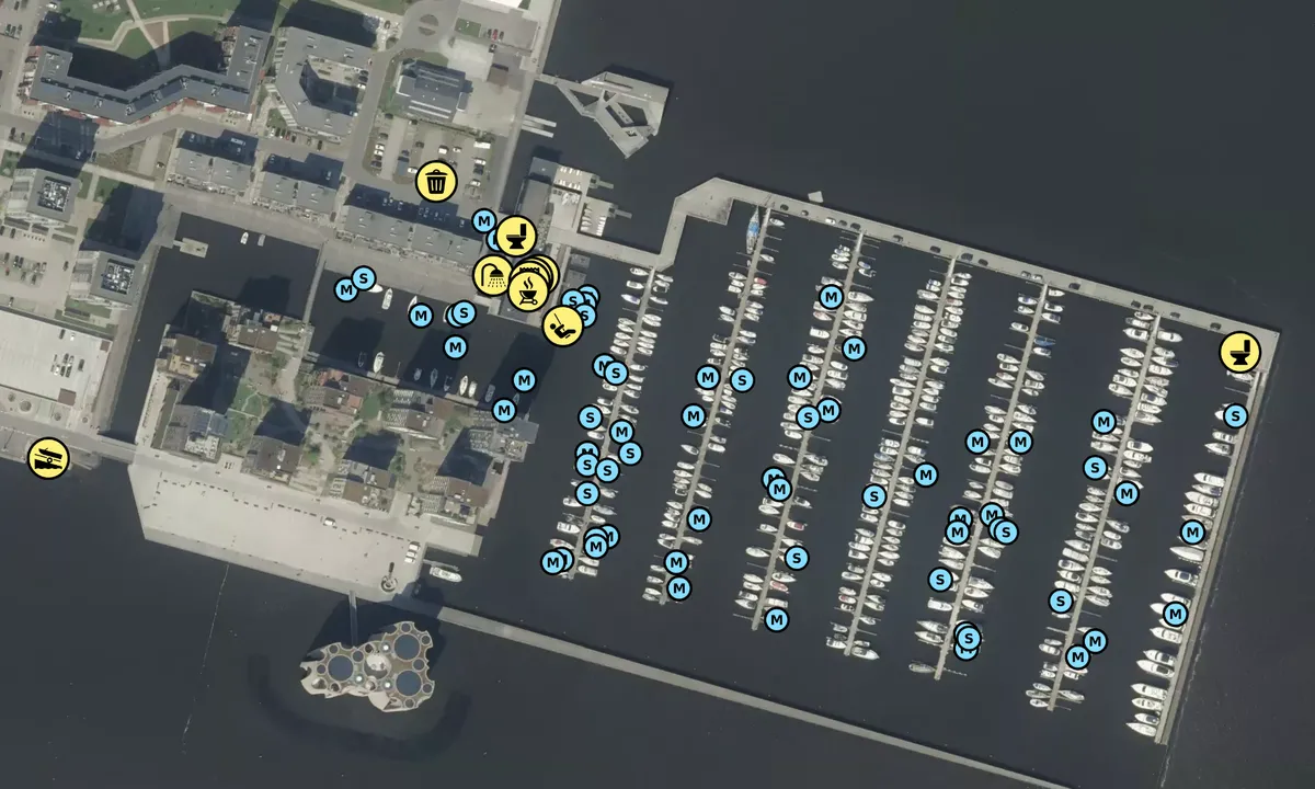 Satelite image of Vejle Lystbådehavn