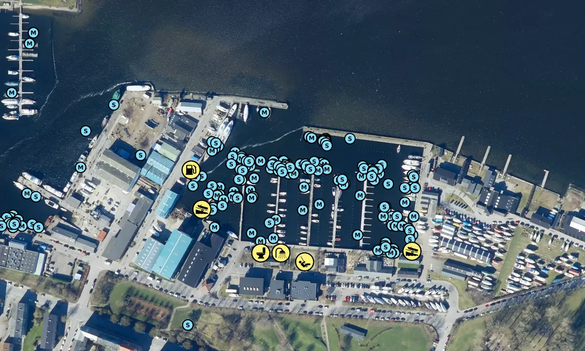 Satelite image of Vestre Baadehavn - Aalborg