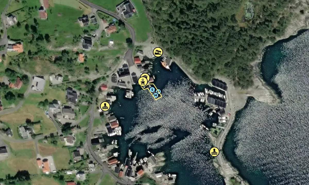 Satelite image of Vikavågen Gjestebrygge