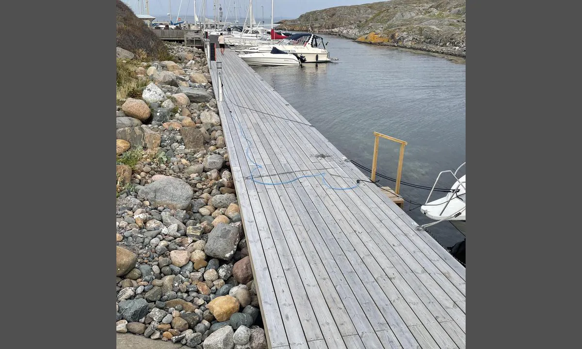 Vinga Fyr Gästhamn: Nya bryggan, här kan du ligga med båt upp till ca 10m