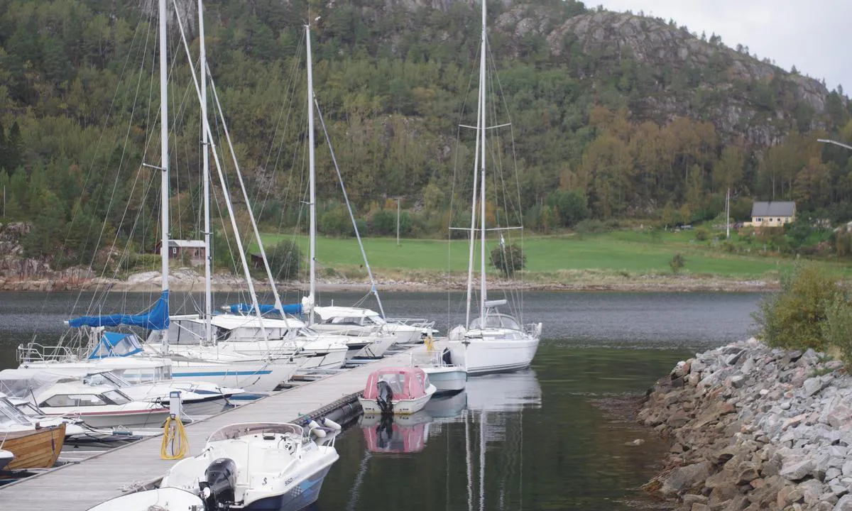 Vingevågen: Gjesteplasser er longside ytterst og på utsiden flytebrygga, utenfor moloen.