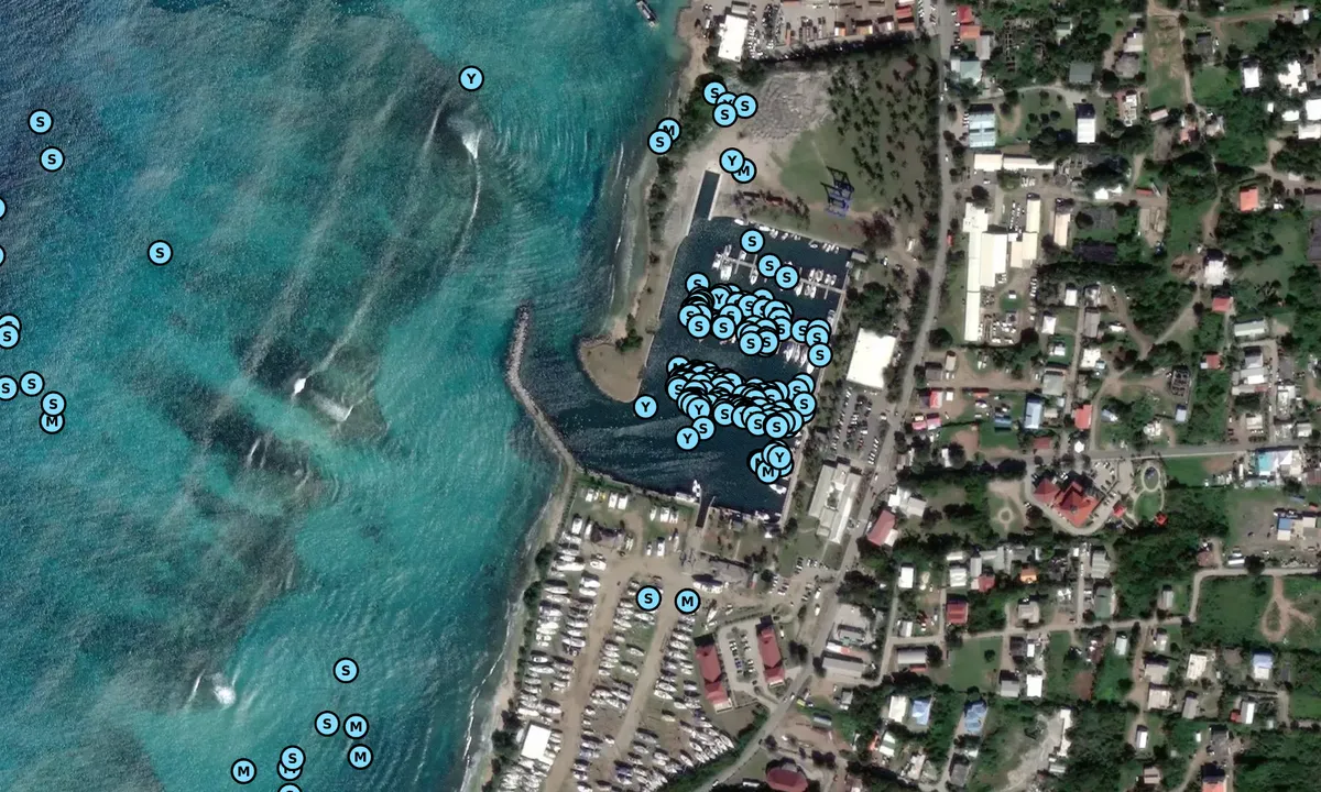 Satelite image of Virgin Gorda Yacht Harbour - Spanish Town