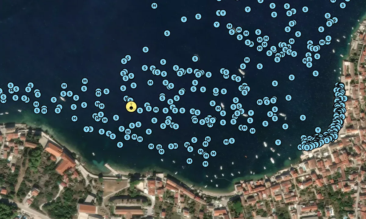 Satelite image of Vis Marina Anchorage