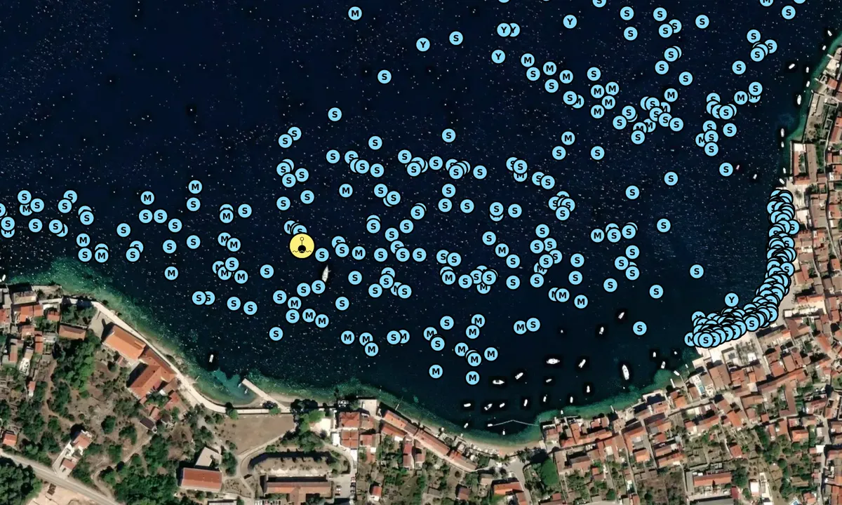Satelite image of Vis Marina Anchorage