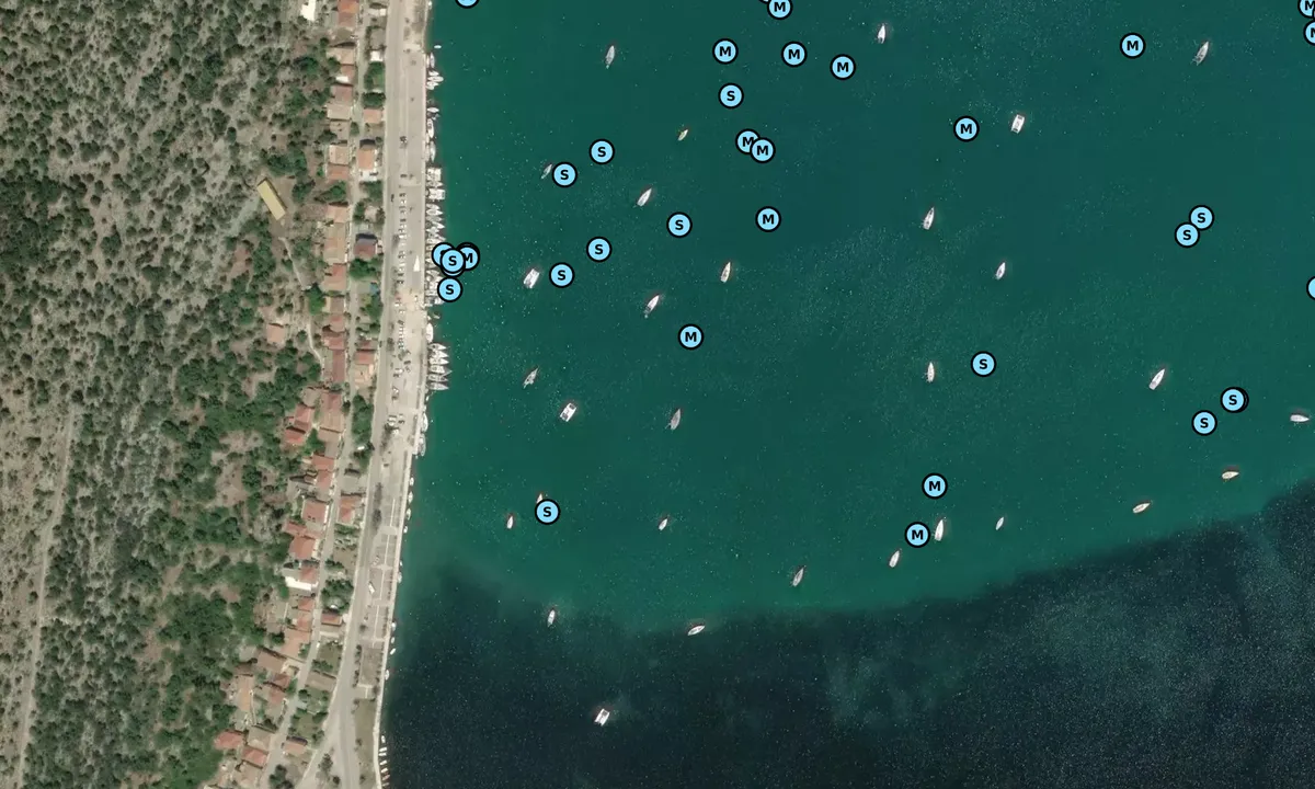 Satelite image of Vliho anchorage