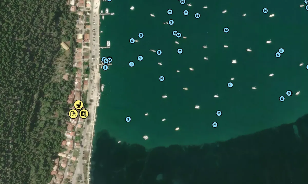 Satelite image of Vliho anchorage