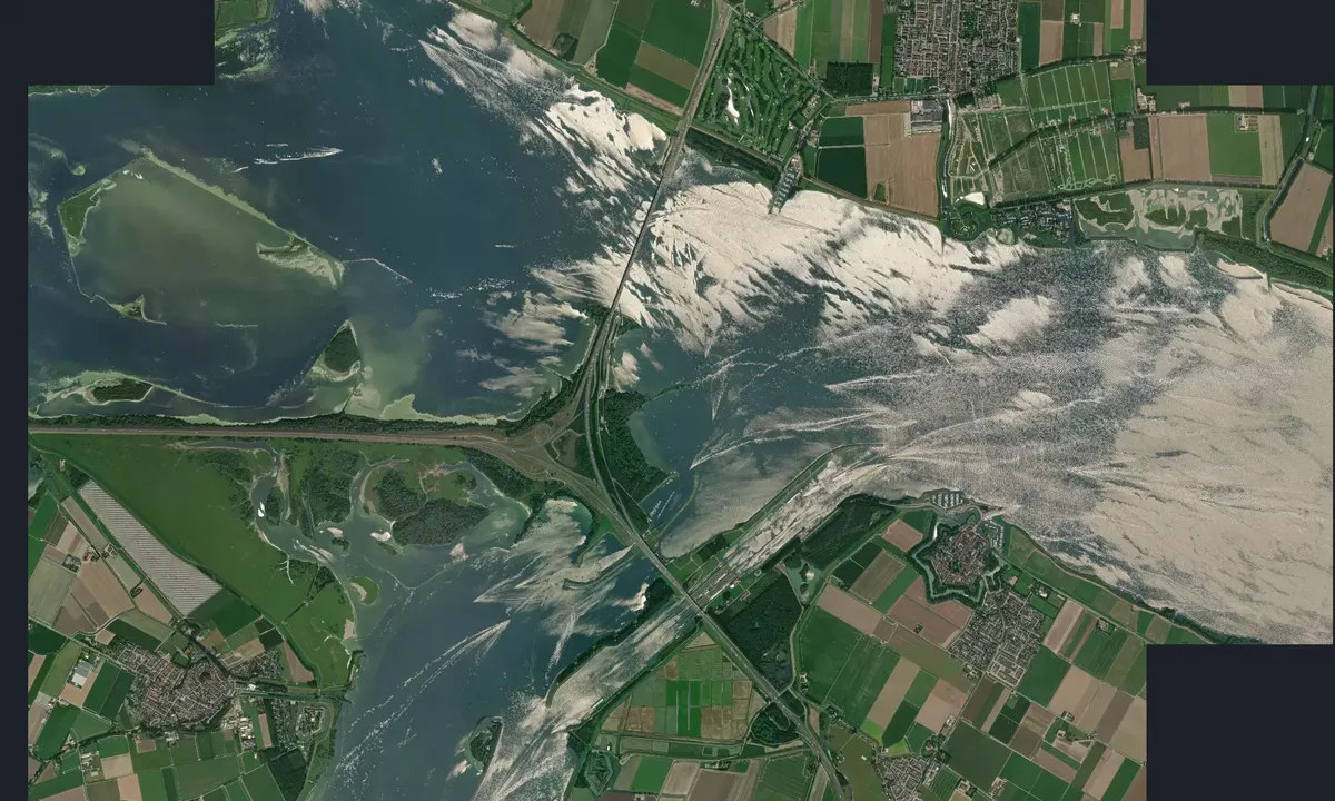 Flyfoto av Volkerak Sluis